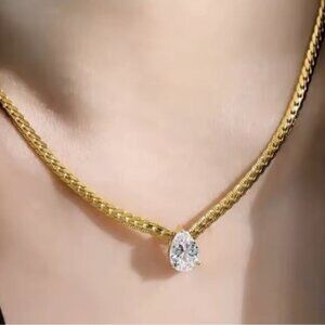 2ct Pear Cut Necklace